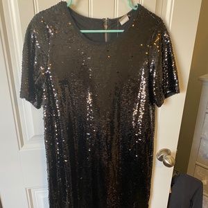 BRAND NEW Black Sequin Dress